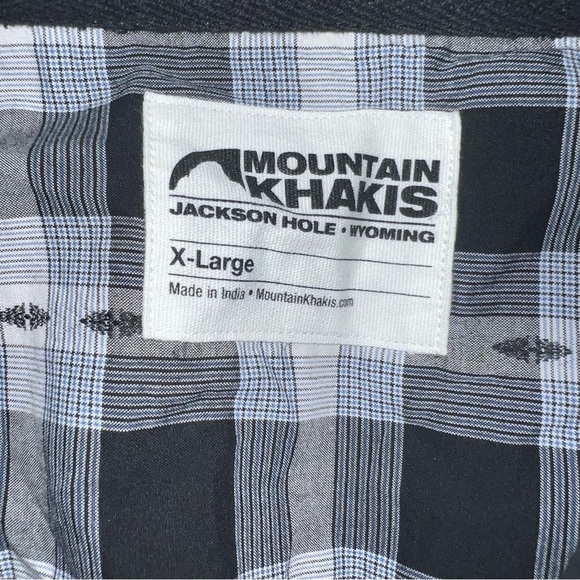 Mountain Khakis Shirt Men Black Gray Plaid Snap Button Up Rodeo Sz XL NWT - Picture 3 of 6